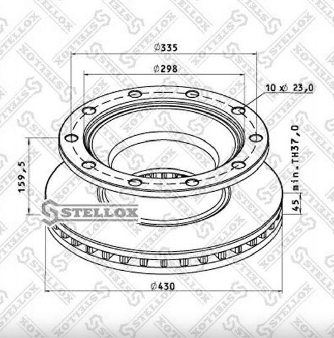 Stellox 85-00810-SX передняя ось BPW